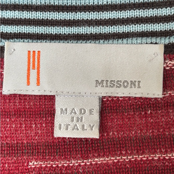 M Missoni Striped Long Sleeve Sweater Dress with Belt - Picture 4 of 6